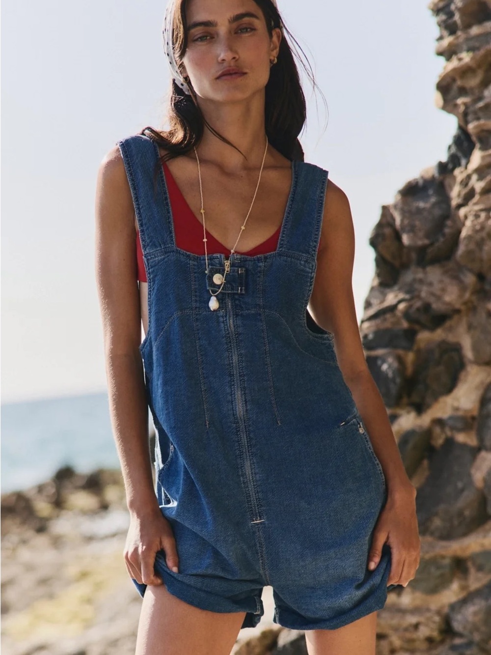 Free People We The Free Jude Shortall in Mid Indigo Small